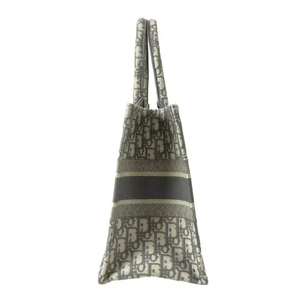 DIOR/ChristianDior Book Tote Bag Medium - White Gray Light gray Jacquard - Picture 4 of 16